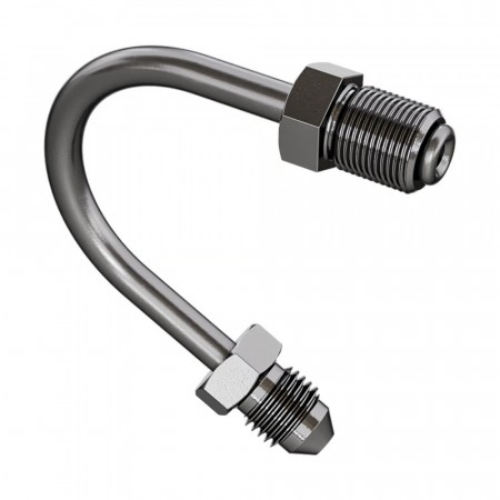 Bremserør Nippel - 3/8 inv.kon 3/8 utv.kon - 150 Grader - Rustfri