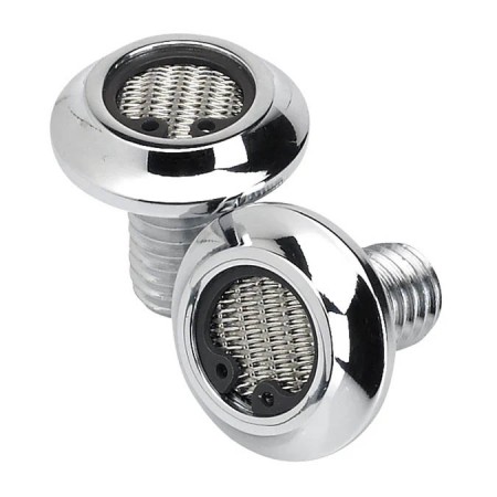 Lowbrow Radius Veihusvetilasjonsbolter - Chrome - TC/M8 99-24