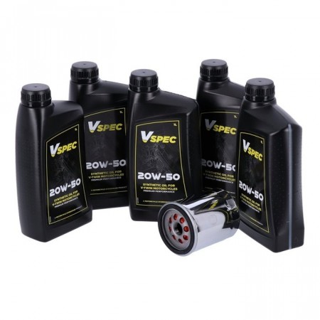 Motor Syntetisk Servicesett - Chrome - V-Rod 02-17