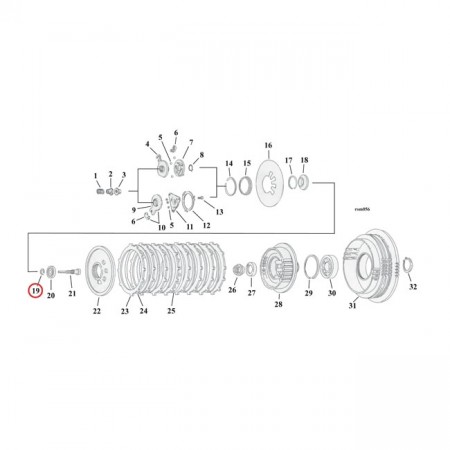 Låsering - Clutch Justeringsskrue - XL 84-22