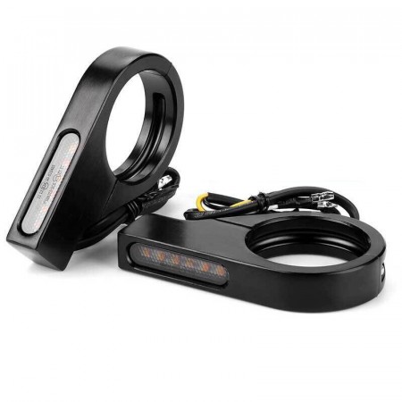 Clamp-On Blinklys - 41mm - Svart