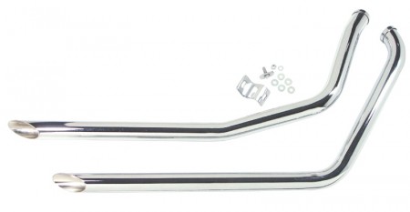 Drag Pipes - Slash Cut - Chrome - Softail 86-06