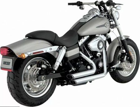 V&H Shortshots Staggered PCX - Chrome - Dyna 06-11